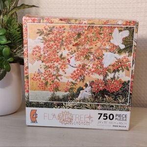 NEW SEALED Ceaco 750 Piece  Puzzle Sato Flame Tree Shimmer Glitter  24"x18"
